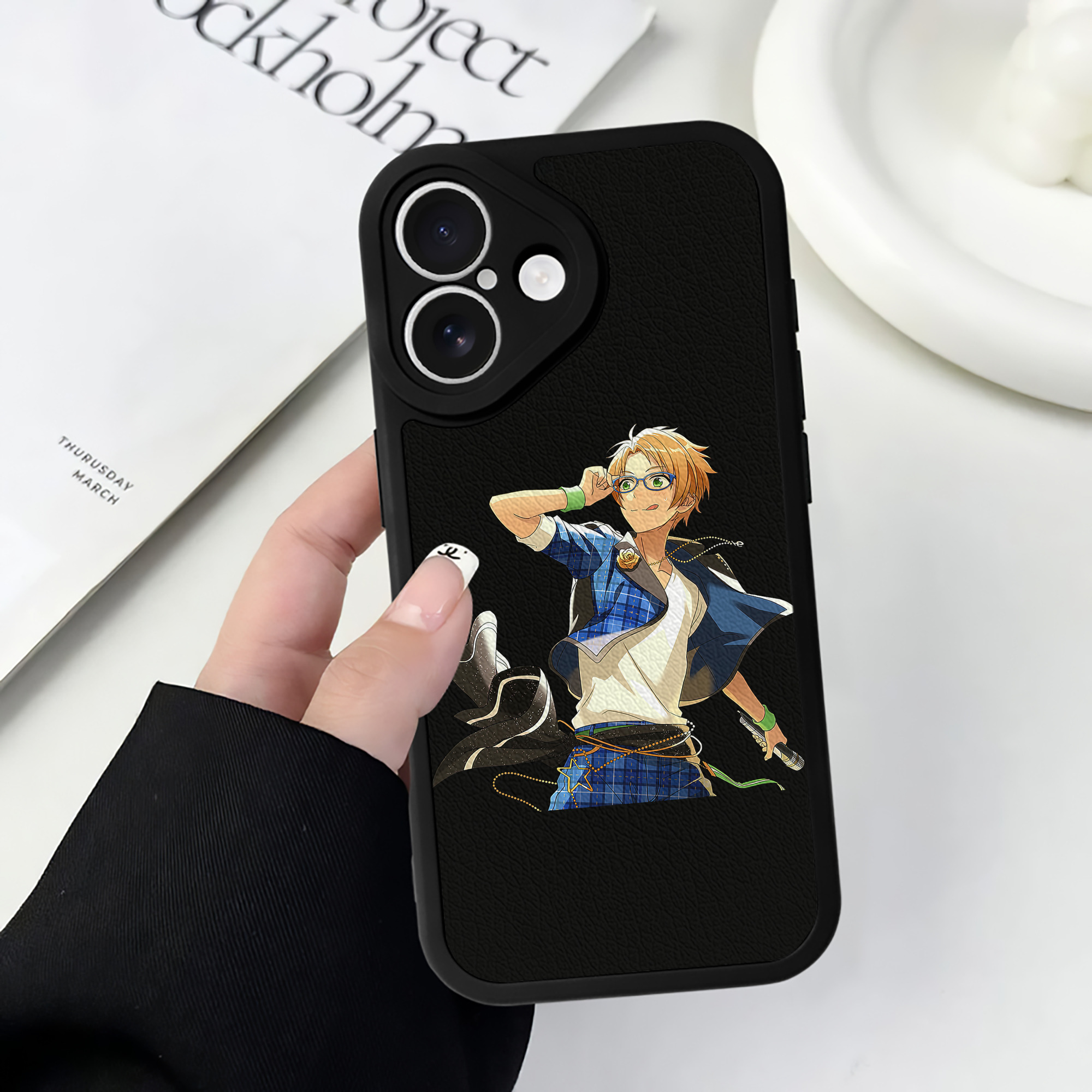 （画像用） あんさんぶるスターズ! Ensemble Stars 【iPhone 16シリーズ対応】シリコンスマホケース（レザー調） 材質：シリコン